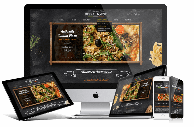 pizza beer responsive